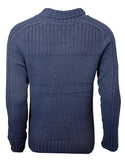 Mens Shawl Neck Cable Knit 5gg Heavy Jumper Knitwear Sweater