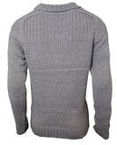 Mens Shawl Neck Cable Knit 5gg Heavy Jumper Knitwear Sweater