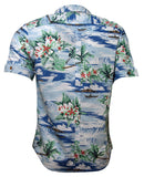 Raging Rooster Men's Shirt SAI81 Blue/White Large