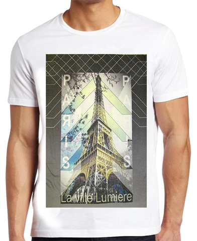 FTZGERALD LA VILLE LUMIERE PRINTED T-SHIRT  - WHITE