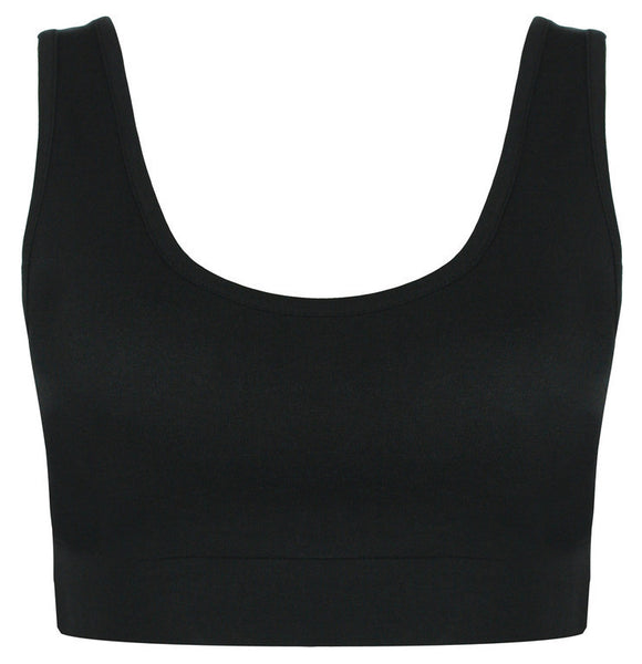 Ladies Low Back Sports Bra Black
