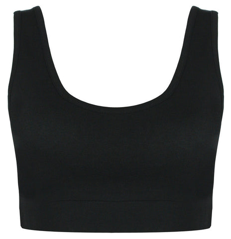 Ladies Low Back Sports Bra Black