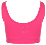 Ladies Low Back Sports Bra Fuschia