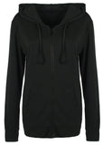 Ladies Full Zip Hoody Black