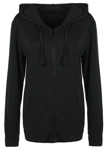 Ladies Full Zip Hoody Black