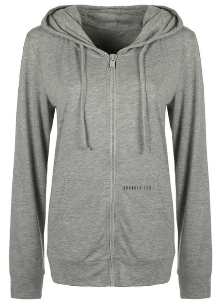 Ladies Full Zip Hoody Grey