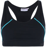 Ladies Racerback Sports Bra Black/Ceramic