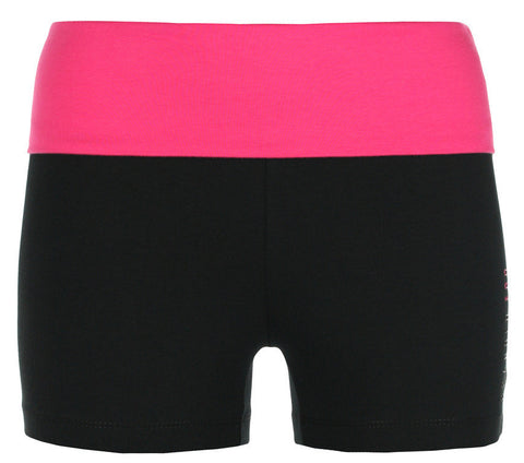 Ladies Shorts Black/Fuschia
