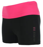 Ladies Shorts Black/Fuschia