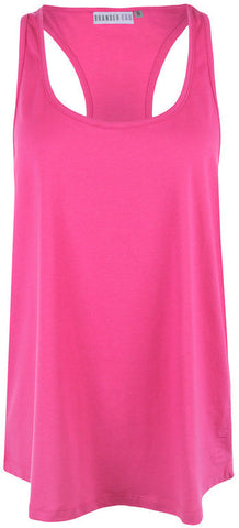 Ladies Racerback Vest Fuschia