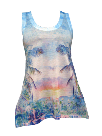 LAFFAIR LANDSCAPE PRINTED VEST