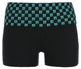 Branded Ego Ladies Printed Shorts Black/Ceramic