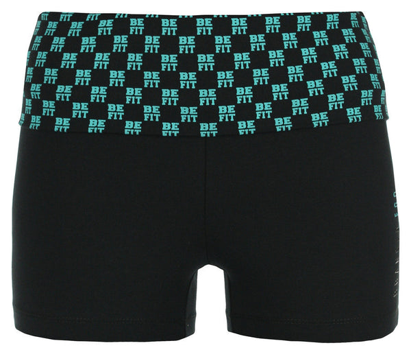 Branded Ego Ladies Printed Shorts Black/Ceramic