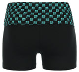 Branded Ego Ladies Printed Shorts Black/Ceramic