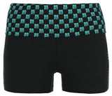Branded Ego Ladies Printed Shorts Black/Ceramic