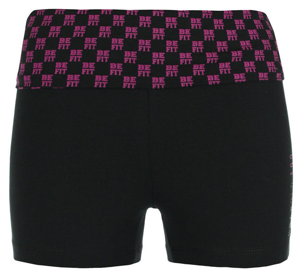 Branded Ego Ladies Printed Shorts Black/Grape