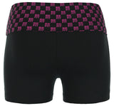 Branded Ego Ladies Printed Shorts Black/Grape