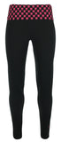Branded Ego Ladies Printed Legging Black/Fuschia