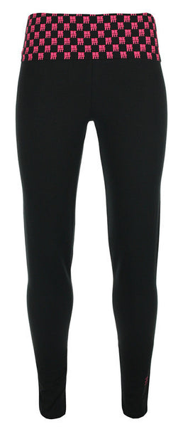 Branded Ego Ladies Printed Legging Black/Fuschia