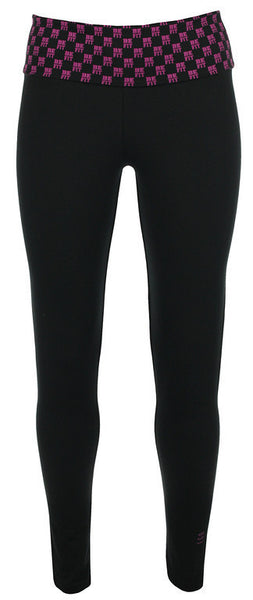 Branded Ego Ladies Printed Legging Black/Grape