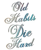 JACK & DANNY'S OLD HABITS DIE HARD PRINTED T-SHIRT - WHITE