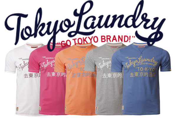 Mens Vintage Tokyo Laundry Cracked Printed T-shirt