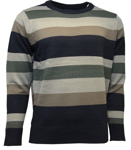 Jack & Danny's Mens Premium Autumn Winter 2014 Round neck Stripe Jumper Sweater Knitwear