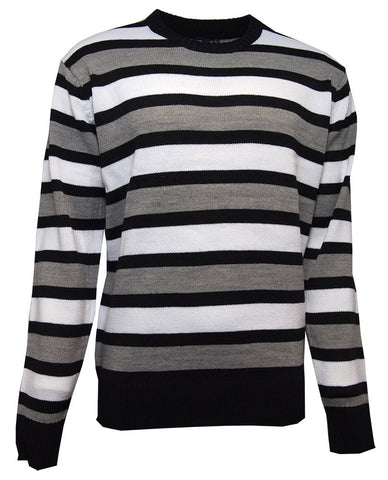 Jack & Danny's Mens Premium Autumn Winter 2014 Round neck Stripe Jumper Sweater Knitwear