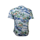 Raging Rooster Men's  Hawaiian Shirt SAI81 Blue/White