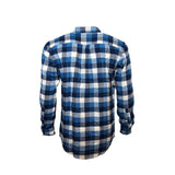 Mens Signature Flannel Blue White Check Flannel Shirt