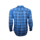 Mens Signature Flannel Blue Yellow check Flannel Shirt