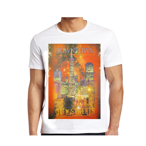 FITZGERALD DOWN TOWN PRINTED T-SHIRT - WHITE