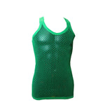 Mens 100% Cotton Mesh Fishnet Fitted String Vest