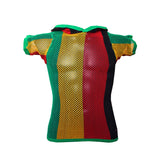 MENS RASTA STRING VEST / T SHIRT WITH HOOD