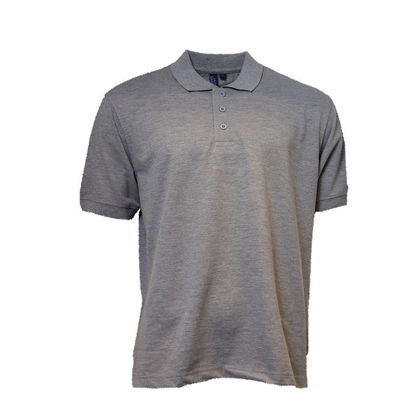 Jack & Danny's Mens Plain Polo Grey Marl