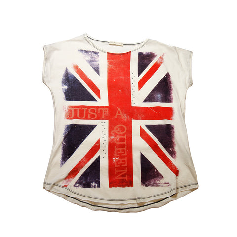 H&B WITH LOVE JUST A QUEEN PRINTED T-SHIRT - WHITE