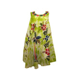 Ladies Sleeveless Flower Print Umbrella Cut Summer Dress