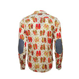 Raging Rooster Men's Long Sleeve SAI-82 Slipper Print Shirt