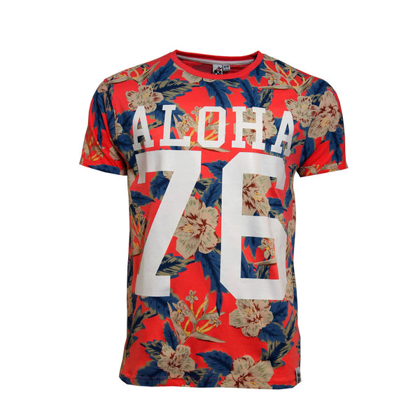 Men's Soul Star MT HIBISCUS2 T-shirt Coral