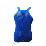 Mens 100% Cotton Mesh Fishnet Fitted String Vest