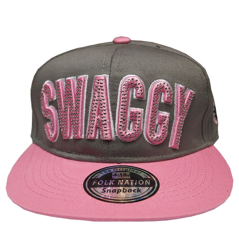 Folk Nation SWAGGY Snapback Grey/Pink