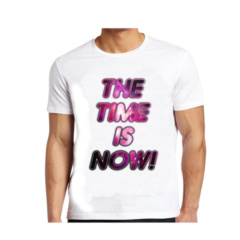 JACK & DANNY'S THE TIME IS NOW PRINTED T-SHIRT - WHITE